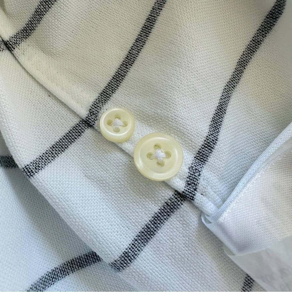 Ralph Lauren White and Black Striped Polo Shirt